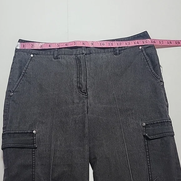 Larry Levine stretch size 8 black jeans - Picture 3 of 11